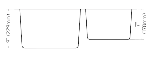 Évier Zen - 28 1⁄8"L x 20 1⁄4"P - ZZ175B