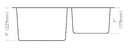 Évier Zen - 28 1⁄8"L x 20 1⁄4"P - ZZ175B