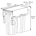 Poubelle coulissante MaxBin - 12'' - POU-MX122