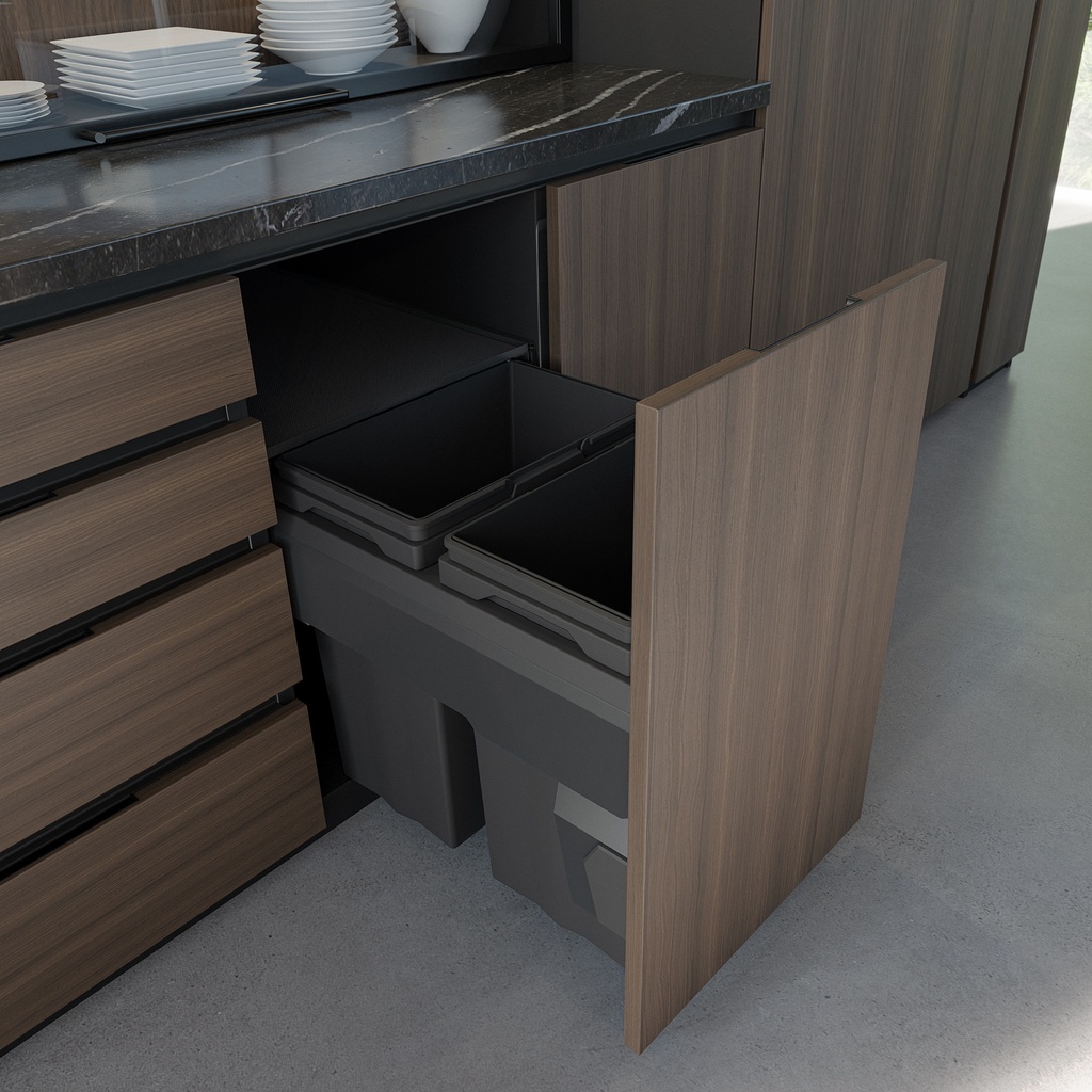 Sliding trash bin MaxBin - 18'' - POU-MX18