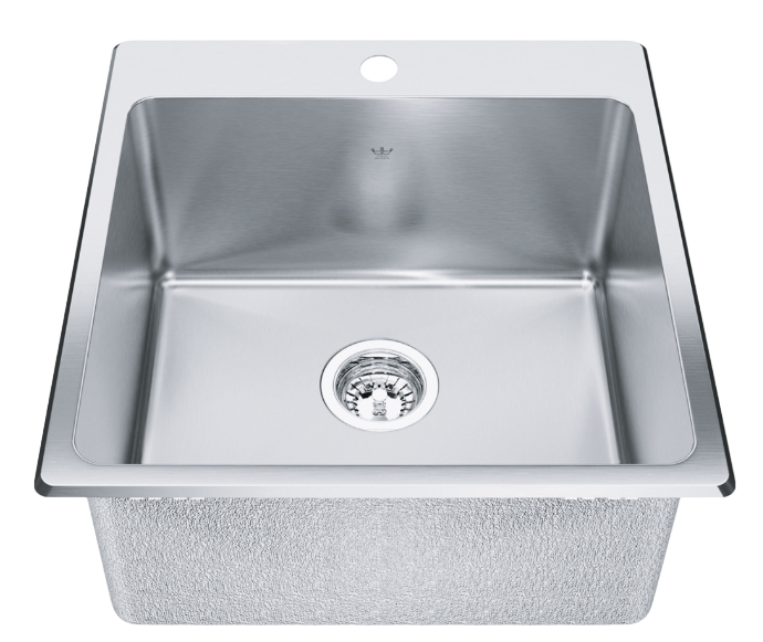 Steel Queen sink - 20 9⁄16"L x 20 1⁄8"W - QSLA2020