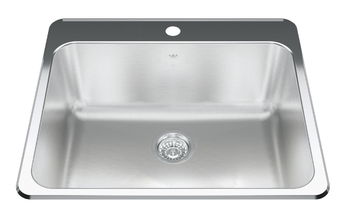 Évier Steel Queen - 25 1⁄4"L x 22"P - QSLA2225