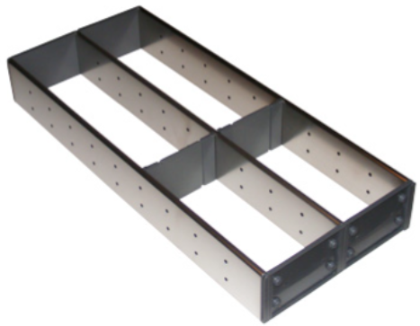 Stainless steel utensil divider - Double
