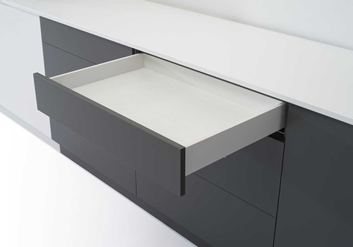 White metal drawer