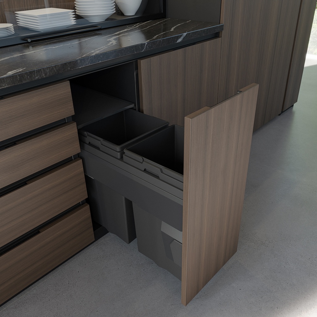 Sliding trash bin MaxBin - 12'' - POU-MX122