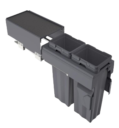 Sliding trash bin MaxBin - 12'' - POU-MX122