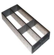 Stainless steel utensil divider - Double