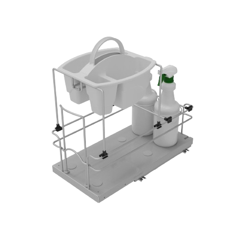 Sliding storage for sink cabinet