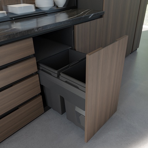 Sliding trash bin MaxBin - 18'' - POU-MX18